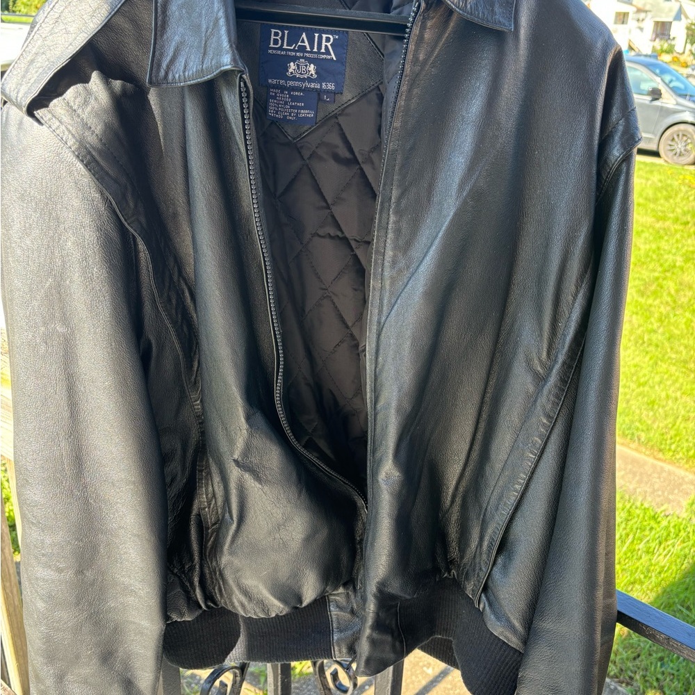 Men’s Large Black Leather Jacket